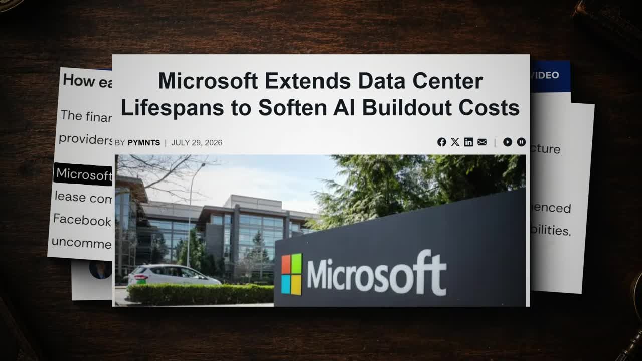 News headline: Microsoft extends data center lifespans to soften AI buildout costs