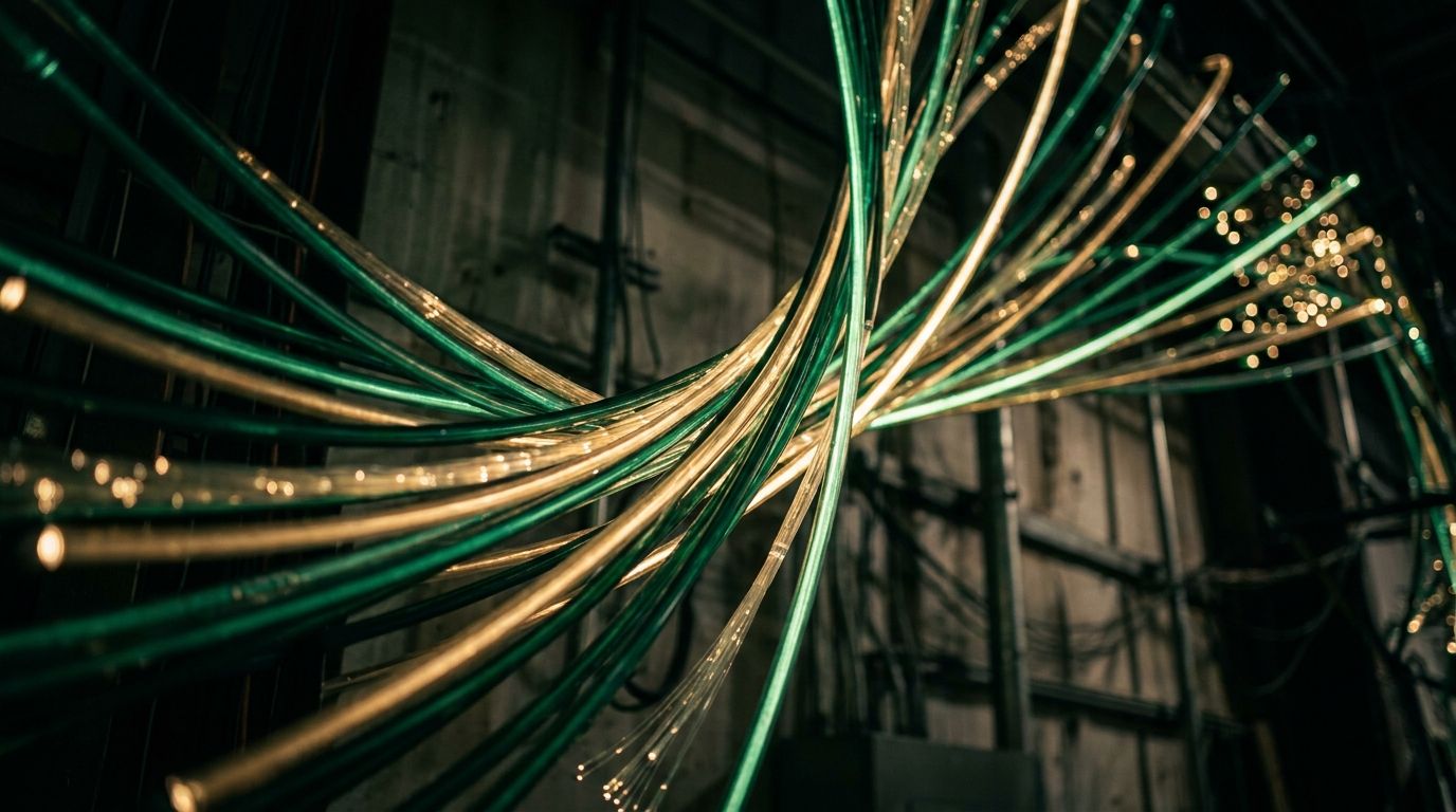 A wide-angle view of a rising stock market chart rendered as a glowing upward-trending line that expands and multiplies into dozens of parallel rising lines, symbolizing broad market participation rather than a single narrow surge. The lines should radiate outward across the frame in shades of green and gold against a dark background, creating a sense of explosive breadth and momentum. The visual immediately conveys strength spreading across the entire market, not just concentrated in one area.